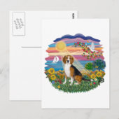 Herfstzon - Beagle #7 Briefkaart (Voorkant / Achterkant)