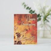 Herfstzon Openbaring 11:17 Gelukkige Thanksgiving Feestdagenkaart (Staand voorkant)