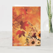 Herfstzon Openbaring 11:17 Gelukkige Thanksgiving Kaart (Achterkant)