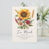 Herfstzonnebloem | Nieuw Adres Aankondiging (Staand voorkant)