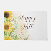 Herfstzonnebloemen met aanpasbare tekst  deurmat (Voorkant)