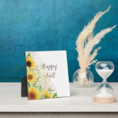 Herfstzonnebloemen met aanpasbare tekst fotoplaat (Insitu)