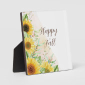 Herfstzonnebloemen met aanpasbare tekst fotoplaat (Voorkant)