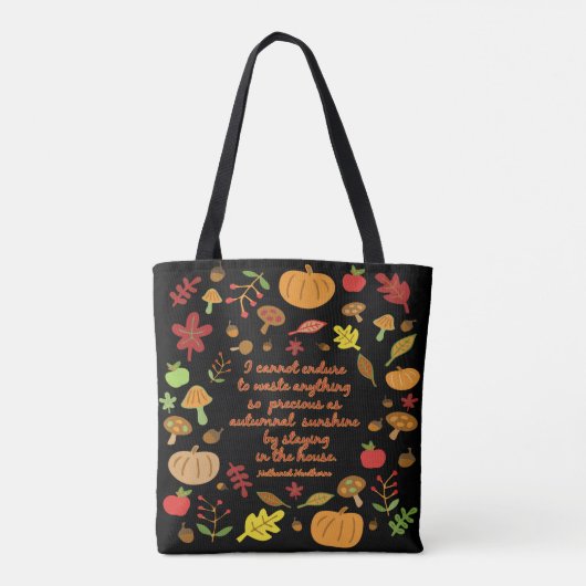 Herfstzonneschijn Tote Bag (Achterkant)