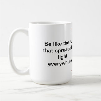 herfstzonnestralen, koffiemok