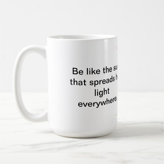 herfstzonnestralen, koffiemok (Links)