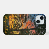 "Herfstzonsondergang" iPhone 15 Case (Achterkant horizontaal)