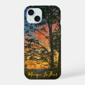 "Herfstzonsondergang" iPhone 15 Case (Achterkant)