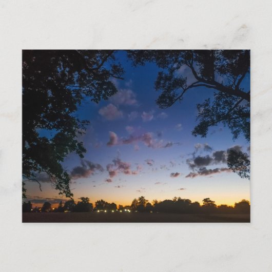 Herfstzonsondergang, Mount Vernon, Ohio Briefkaart (Voorkant)
