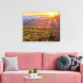 Herfstzonsondergang vanaf Beacon Heights Canvas Afdruk (Insitu (Woonkamer))