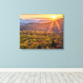 Herfstzonsondergang vanaf Beacon Heights Canvas Afdruk (Insitu (Houten vloer))