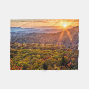 Herfstzonsondergang vanaf Beacon Heights Fleece Deken