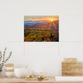 Herfstzonsondergang vanaf Beacon Heights Poster (Keuken)