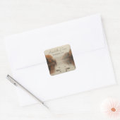 Herfstzwanen Romantisch meer in de herfstbruiloft Vierkante Sticker (Envelop)