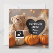 Herfstzwangerschapsaankondiging sociale media kaart (Voorkant)