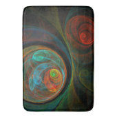 Hergeboorblauwe Abstracte kunst Badmat (Voorkant Verticaal)