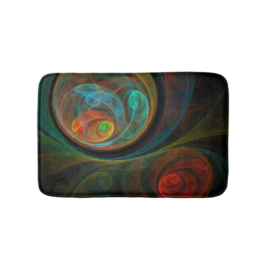 Hergeboorblauwe Abstracte kunst Badmat (Voorkant)