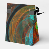 Hergeboorblauwe Abstracte kunst Bedankdoosjes (Achterkant)