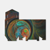 Hergeboorblauwe Abstracte kunst Bedankdoosjes (Uitgevouwen)