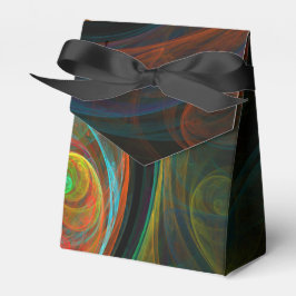 Hergeboorblauwe Abstracte kunst Bedankdoosjes