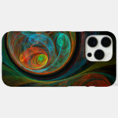 Hergeboorblauwe Abstracte kunst Case-Mate iPhone Case (Achterkant (horizontaal))