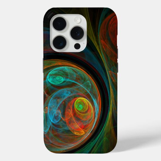 Hergeboorblauwe Abstracte kunst Case-Mate iPhone Case (Achterkant)