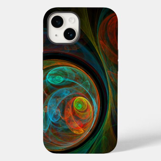 Hergeboorblauwe Abstracte kunst Case-Mate iPhone Case (Achterkant)