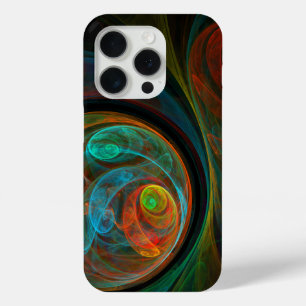 Hergeboorblauwe Abstracte kunst iPhone 15 Pro Case