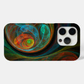 Hergeboorblauwe Abstracte kunst Case-Mate iPhone Case (Achterkant (horizontaal))