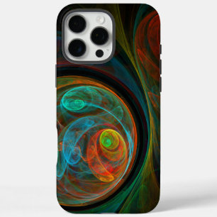 Hergeboorblauwe Abstracte kunst iPhone 16 Pro Max Hoesje