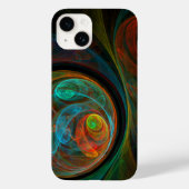 Hergeboorblauwe Abstracte kunst Case-Mate iPhone Case (Achterkant)