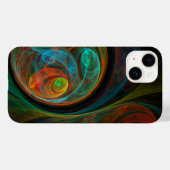 Hergeboorblauwe Abstracte kunst Case-Mate iPhone Case (Achterkant (horizontaal))