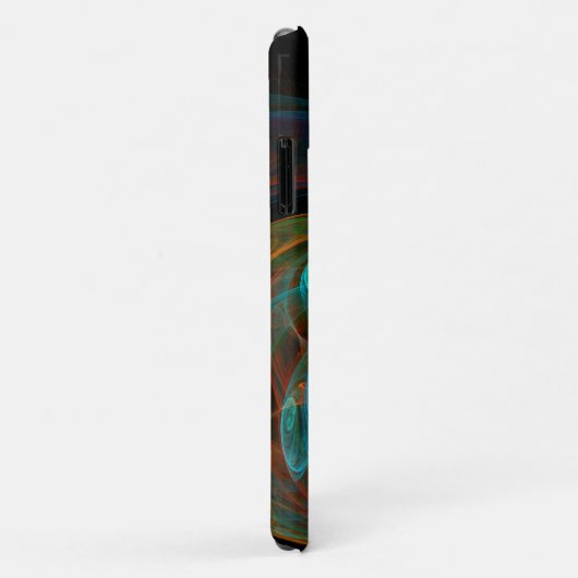 Hergeboorblauwe Abstracte kunst Case-Mate iPhone Case (Achterkant/rechts)