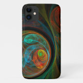 Hergeboorblauwe Abstracte kunst Case-Mate iPhone Case (Achterkant)