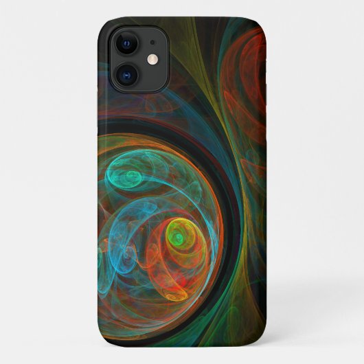 Hergeboorblauwe Abstracte kunst Case-Mate iPhone Case (Achterkant)