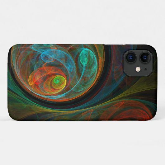 Hergeboorblauwe Abstracte kunst Case-Mate iPhone Case (Achterkant (horizontaal))