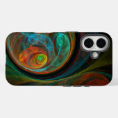 Hergeboorblauwe Abstracte kunst Case-Mate iPhone Case (Achterkant (horizontaal))