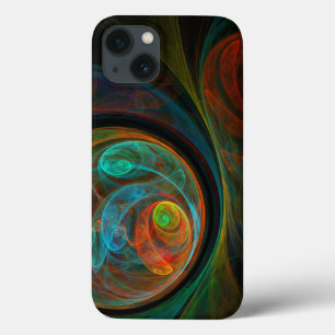 Hergeboorblauwe Abstracte kunst Case-Mate iPhone Case