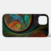 Hergeboorblauwe Abstracte kunst Case-Mate iPhone Case (Achterkant (horizontaal))