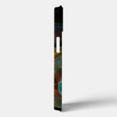 Hergeboorblauwe Abstracte kunst Case-Mate iPhone Case (Achterkant / Rechts)