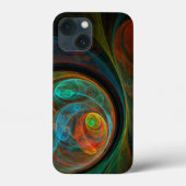 Hergeboorblauwe Abstracte kunst Case-Mate iPhone Case (Achterkant)