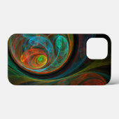 Hergeboorblauwe Abstracte kunst Case-Mate iPhone Case (Achterkant (horizontaal))