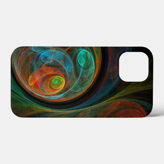 Hergeboorblauwe Abstracte kunst Case-Mate iPhone Case (Achterkant (horizontaal))