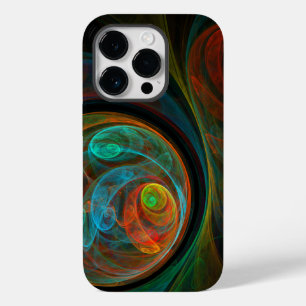 Hergeboorblauwe Abstracte kunst Case-Mate iPhone 14 Pro Hoesje