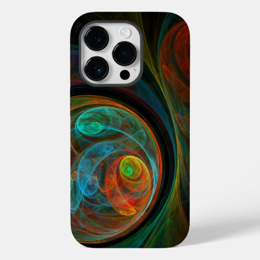 Hergeboorblauwe Abstracte kunst Case-Mate iPhone Case (Achterkant)