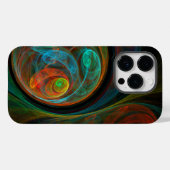 Hergeboorblauwe Abstracte kunst Case-Mate iPhone Case (Achterkant (horizontaal))