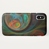 Hergeboorblauwe Abstracte kunst Case-Mate iPhone Case (Achterkant (horizontaal))