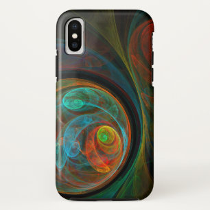 Hergeboorblauwe Abstracte kunst Case-Mate iPhone Case