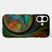 Hergeboorblauwe Abstracte kunst Case-Mate iPhone Case (Achterkant (horizontaal))