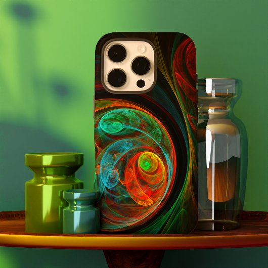 Hergeboorblauwe Abstracte kunst Case-Mate iPhone Case